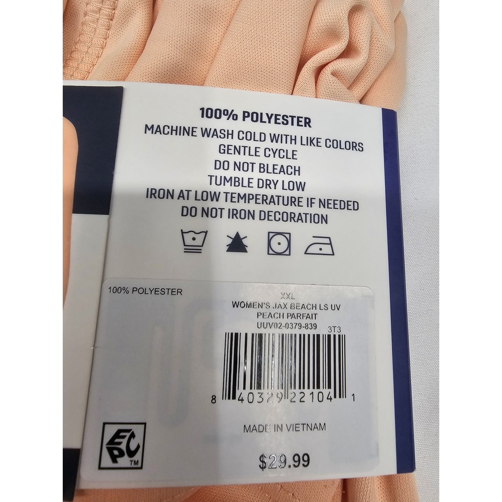 Reel Life Womens Jax Beach LS UV Shirt XXL Peach Parfait UPF 50+ UUV02-0379-839‎ - Picture 5 of 7